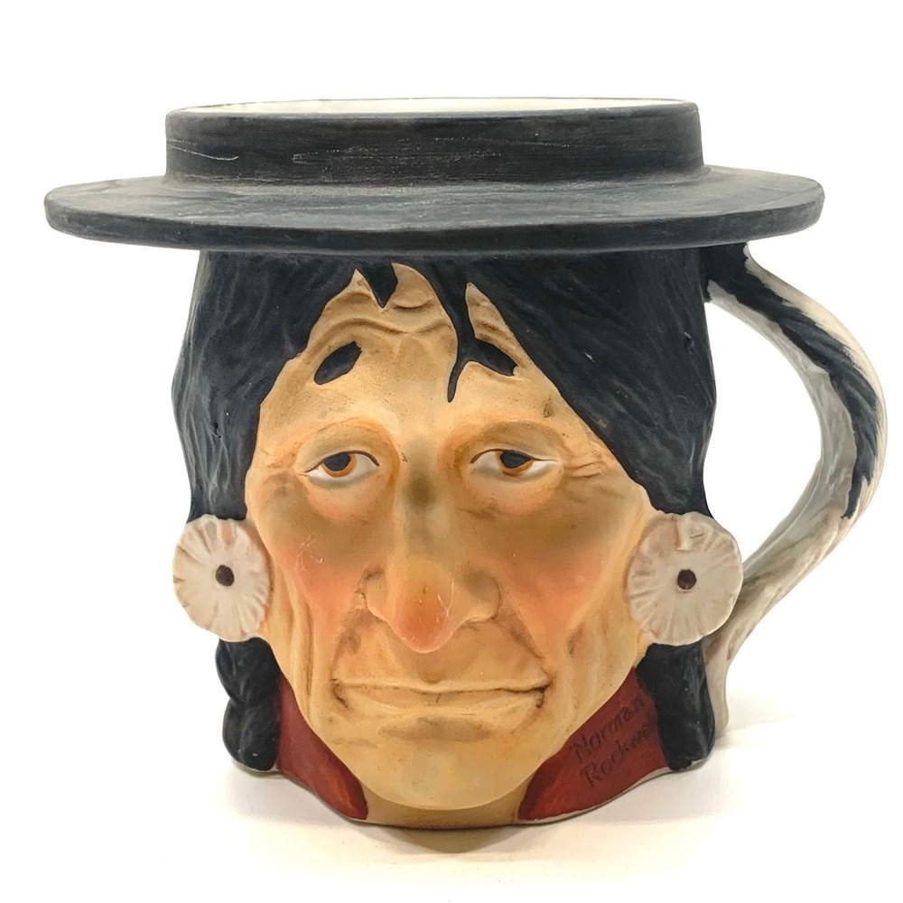 Norman‎ Rockwell Ceramic Mug Saturday Evening Post Grossman Designs 1979 Vintage